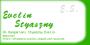 evelin styaszny business card